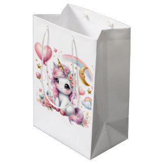 Rosa Einhorn Mittlere Geschenktüte
