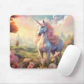 Rosa Einhorn Mousepad (Mit Mouse)