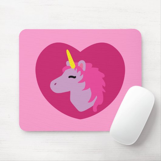 Rosa Einhorn Mousepad (Mit Mouse)