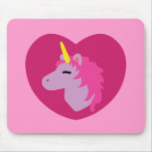 Rosa Einhorn Mousepad (Vorne)