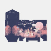 Rosa Einhorn Nachtburg Geburtstagsparty Geschenkschachtel (Ungefaltet)