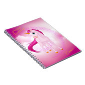 Rosa Einhorn-Notebook - Personalisiertes Geburtsta Notizblock (Rechte Seite)