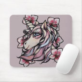 Rosa Einhorn Orchideen Orchideo Mousepad (Mit Mouse)