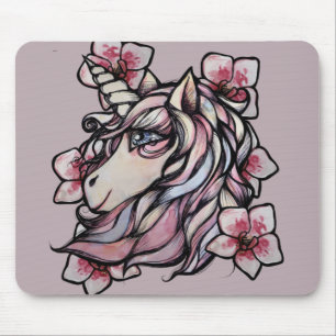 Rosa Einhorn Orchideen Orchideo Mousepad