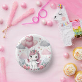 Rosa Einhorn Pappteller (Party)