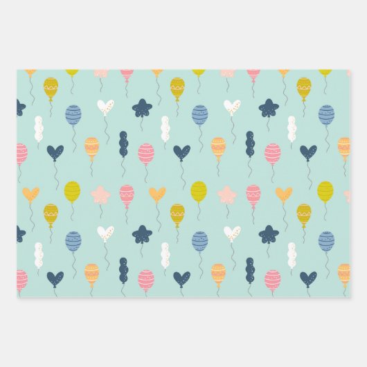 Rosa Einhorn Party Muster Mit Monogramm Girl Kinde Geschenkpapier Set (Vorderseite 2)