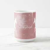Rosa Einhorn Personalisiert Kaffee Tasse (Mittel)