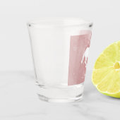 Rosa Einhorn-Personalisiert-Shotglas Schnapsglas (Links)