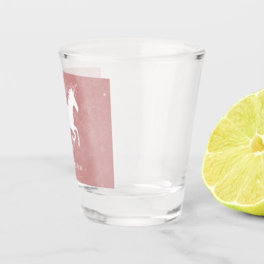 Rosa Einhorn-Personalisiert-Shotglas Schnapsglas (Rechts)
