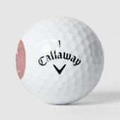 Rosa Einhorn Personalisierte Golfplätze Golfball (Logo)