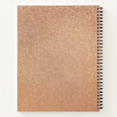 Rosa Einhorn Rose Gold Glitzer Notizblock (Rückseite)