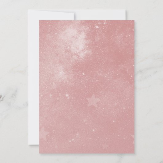 Rosa Einhorn Save the Date Ankündigung (Rückseite)