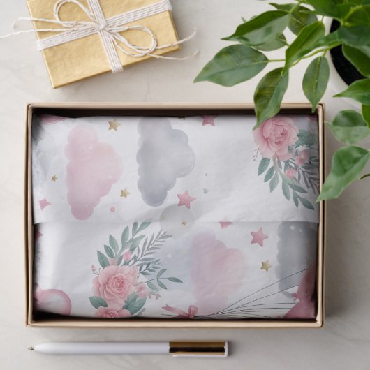 Rosa Einhorn Seidenpapier (Geschenk)