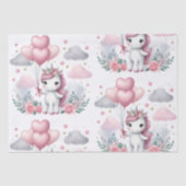 Rosa Einhorn Seidenpapier (Vorderseite)