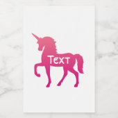 Rosa Einhorn Set für Lebensmittel und Getränke Lebensmitteletikett (Einzelnes Label)