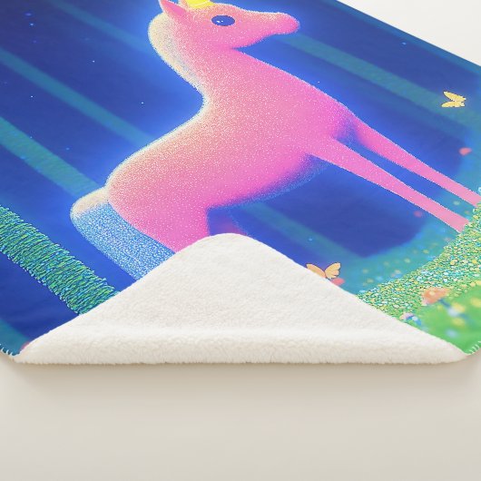 Rosa Einhorn Sherpadecke (3/4)