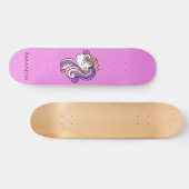 Rosa Einhorn Skateboard (Horizontal)