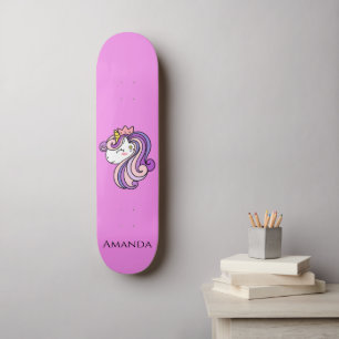 Rosa Einhorn Skateboard