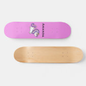 Rosa Einhorn Skateboard (Horizontal)