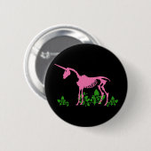 Rosa Einhorn Skelett Button (Vorne & Hinten)