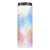 Rosa Einhorn Sparkle Lila Aqua Glitzer Confetti Thermosbecher (Rückseite)