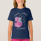 Rosa Einhorn T-Shirt (Vorderseite)