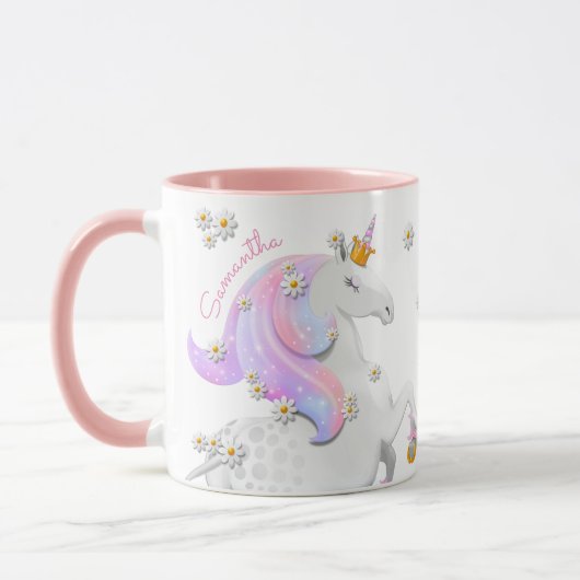 Rosa Einhorn Tasse (Links)