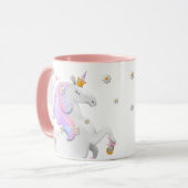 Rosa Einhorn Tasse (Vorderseite Links)