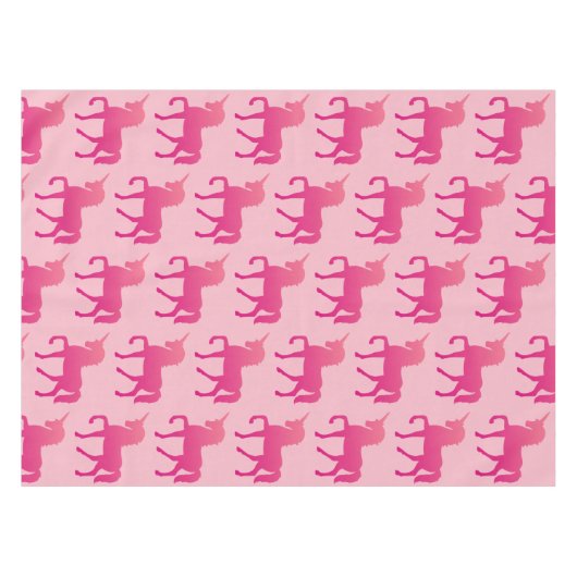 Rosa Einhorn Tischdecken (Vorderseite (Horizontal))