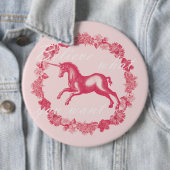 Rosa Einhorn und Blume Button (Beispiel)