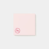 Rosa Einhorn und Blume Post-it Klebezettel (Vorderseite)