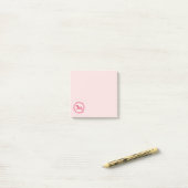 Rosa Einhorn und Blume Post-it Klebezettel (Auf Schreibtisch)