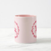 Rosa Einhorn und Blume Tasse (Zentrum)