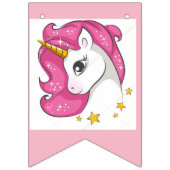 Rosa Einhorn Wimpelkette (Dritte Fahne)