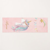 Rosa Einhorn Yogamatte (Vorderseite (Horizontal))