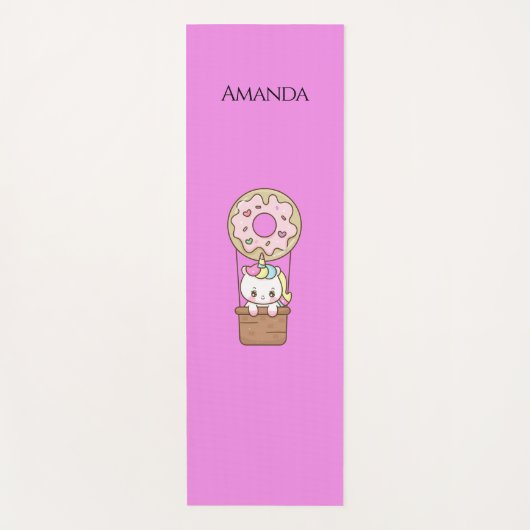 Rosa Einhorn Yogamatte (Vorderseite)