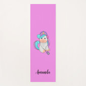 Rosa Einhorn Yogamatte (Vorderseite)