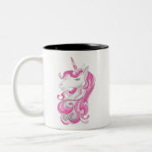 Rosa Einhorn Zweifarbige Tasse (Links)