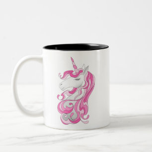 Rosa Einhorn Zweifarbige Tasse