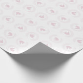 Rosa Einhornbüste Geschenkpapier (Ecke)