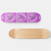 Rosa Einhörner Skateboard (Horizontal)