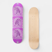 Rosa Einhörner Skateboard (Vorderseite)