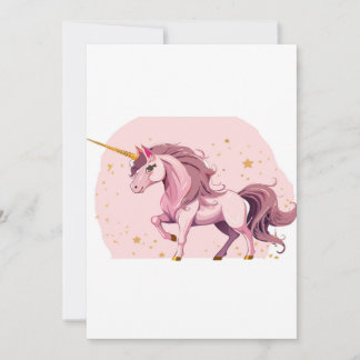 Rosa Einhornkarte Feiertagskarte