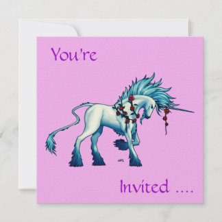 Rosa Einicorn Liebe Geburtstag Einladung