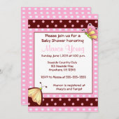 Rosa Einladung (Vorne/Hinten)