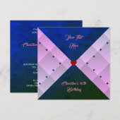 rosa einladung (Vorne/Hinten)