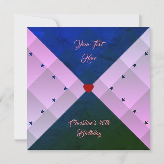 rosa einladung (Vorderseite)