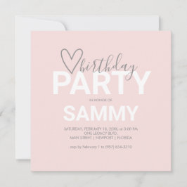 Rosa Einladungen zum Geburtstag online