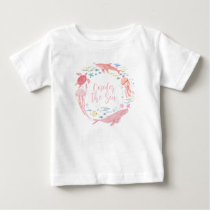 Rosa Eins der Meer 1. Geburtstag Baby T-shirt
