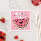 Rosa Eins in einem Melon Watermelone Kinder Erstge Serviette (Beispiel)